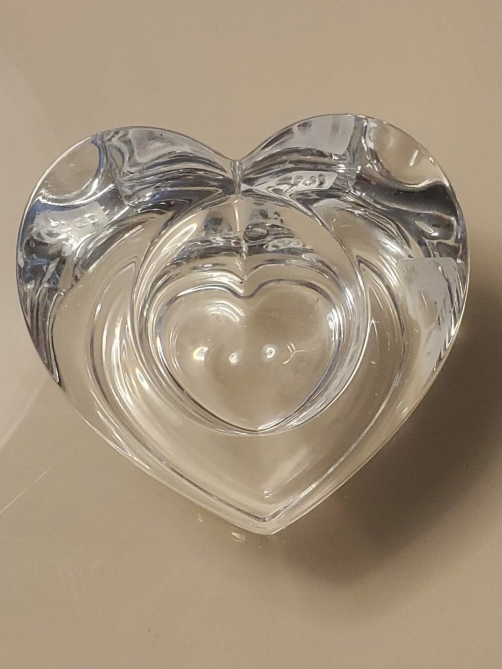 1 Heart Shaped Votive Tea lite Candle holder Excellent Condition! Unknown Maker